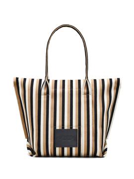 Bolso Marc Jacobs The Beach Tote Rayas Camel