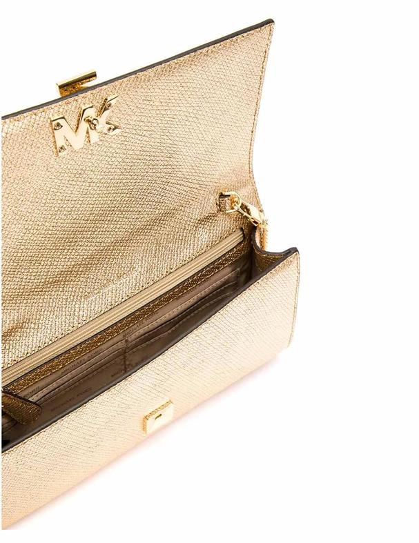 Bolso Michael Kors dorado Mott Metallic Leather wallet