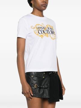 Camiseta Versace Jeans Couture Logo Baroque Blanca