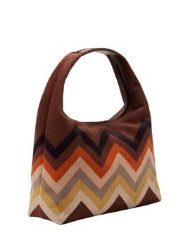 Bolso Missoni Vertical Hobo Medium Wave Marrón