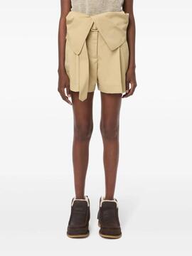 Pantalón JW Anderson Fold Over Trench Shorts Beige