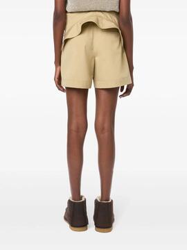 Pantalón JW Anderson Fold Over Trench Shorts Beige