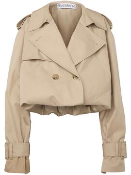 Gabardina JW Anderson Short Trench Coat Beige