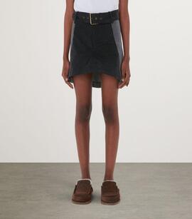 Falda JW Anderson Panelled Mini Skirt Denim Gris