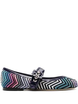 Bailarina Missoni Jean Flat Wool Wave Violeta