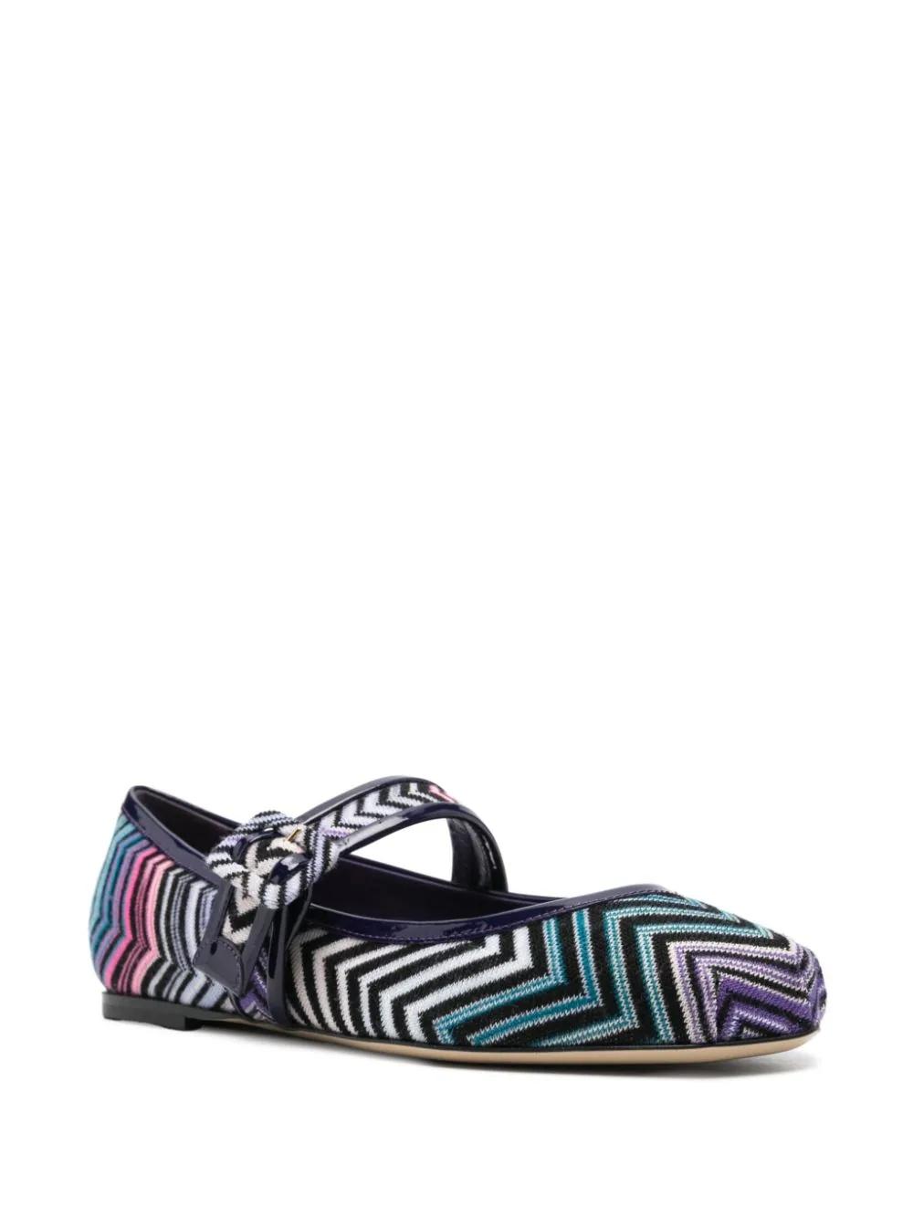 Bailarina Missoni Jean Flat Wool Wave Violeta