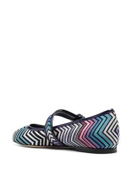 Bailarina Missoni Jean Flat Wool Wave Violeta