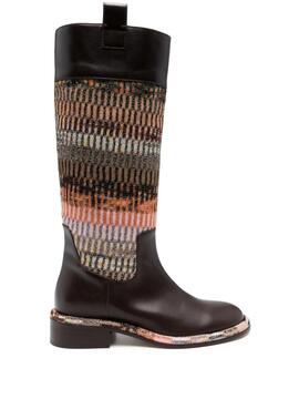 Bota Missoni Clo Piel Lurex Pixel Marrón