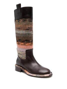 Bota Missoni Clo Piel Lurex Pixel Marrón