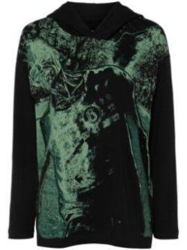 Sudadera MM6 Zombie Hoodie Negra y Verde