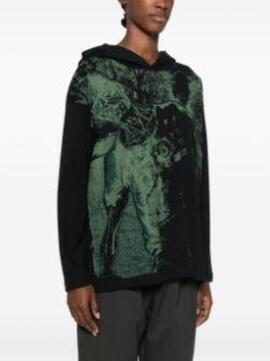 Sudadera MM6 Zombie Hoodie Negra y Verde