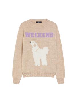 Jersey Max Mara Weekend Ombrosa Intarsia Marrón