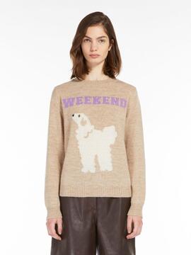 Jersey Max Mara Weekend Ombrosa Intarsia Marrón