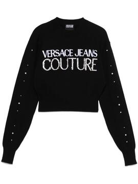 Jersey Versace Jeans Couture Pearl Sweater Negro