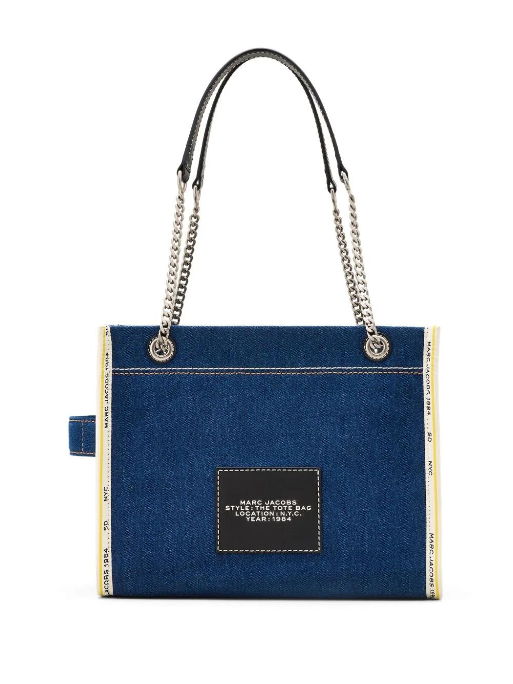 Bolso Marc Jacobs The Medium Denim Chain Tote Bag