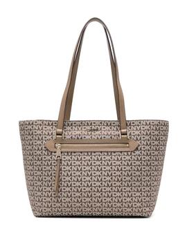 Bolso DKNY Bryant Ave Medium Tote Monograma Marrón