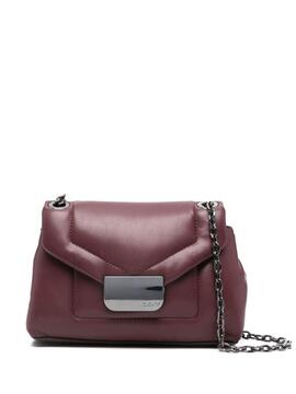 Bolso DKNY Kaya Puffy Small Shoulder Flap Burdeos