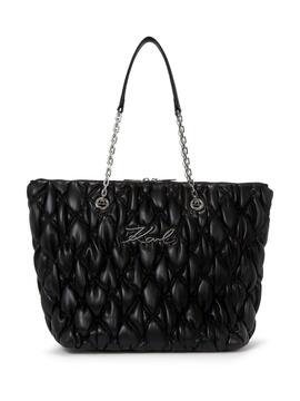 Bolso Karl Lagerfeld K/Signature Kuilt Tote Negro