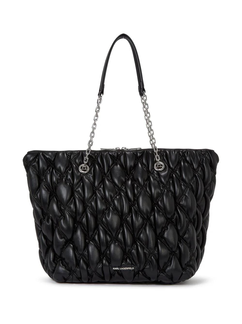 Bolso Karl Lagerfeld K/Signature Kuilt Tote Negro