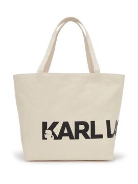 Bolso Karl Lagerfeld K/Essential Logo Shopper WHT