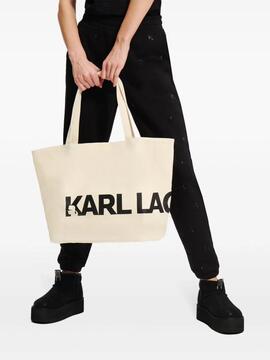 Bolso Karl Lagerfeld K/Essential Logo Shopper WHT