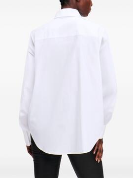 Camisa Karl Lagerfeld Snap Poplin Blanca