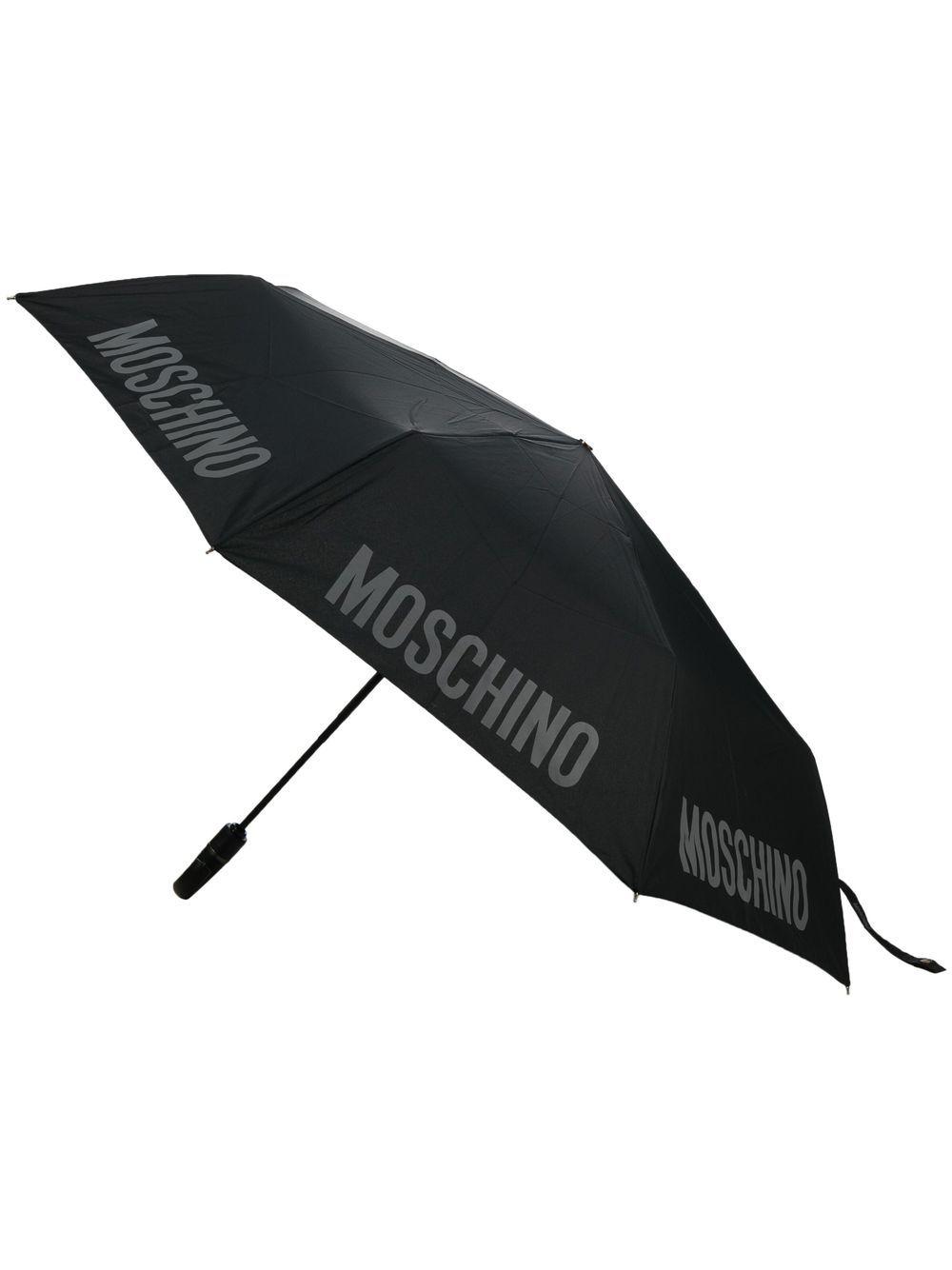 Paraguas Moschino Logo Pequeño Negro