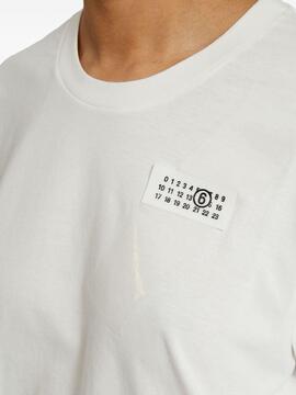 Camiseta MM6 Taped Tag Tee Blanca