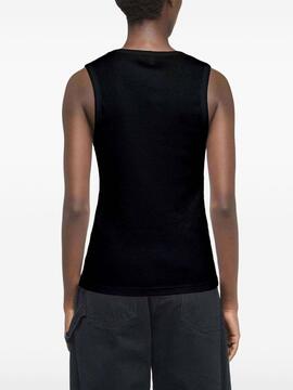 Top JW Anderson Anchor Vest Bordado Negro