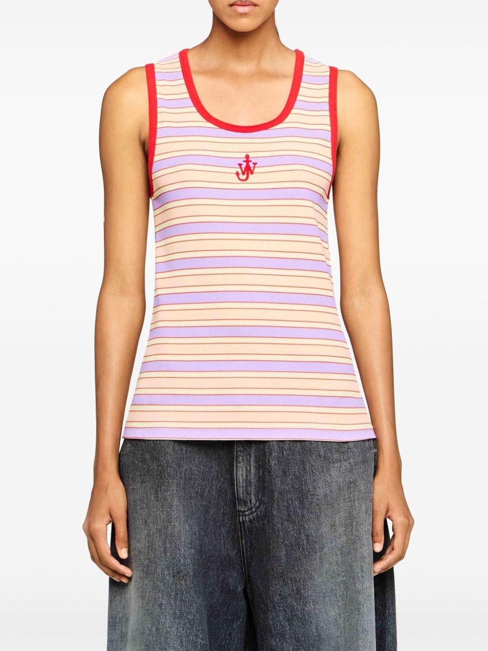 Top JW Anderson Striped Trim Vest Multicolor