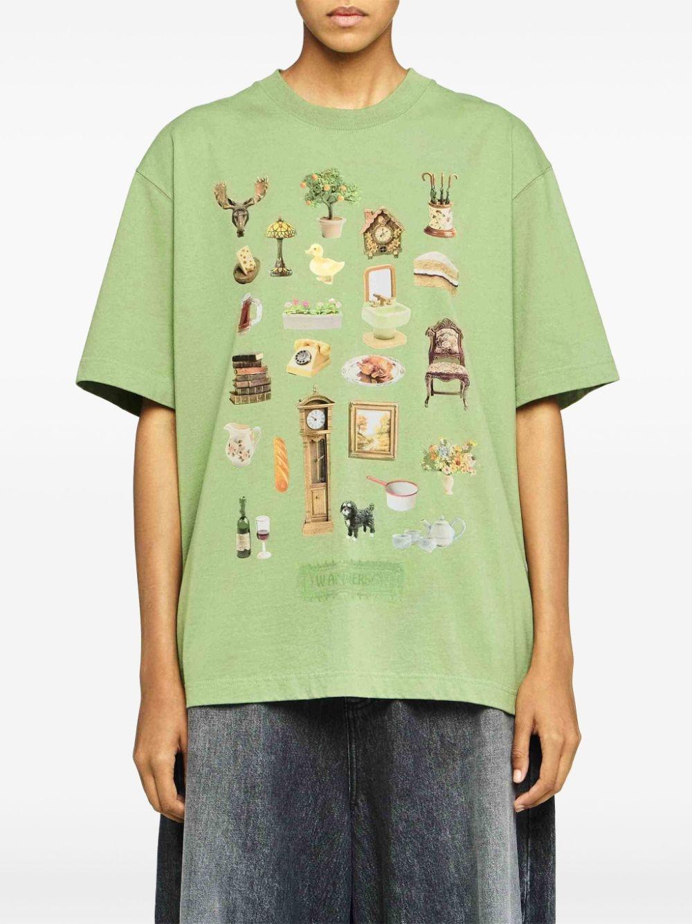 Camiseta JW Anderson Diorama Verde