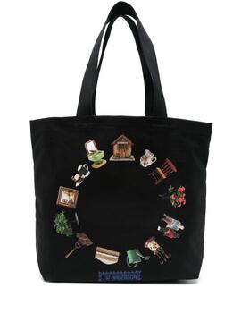 Bolso JW Anderson Diorama Canvas Tote Negro