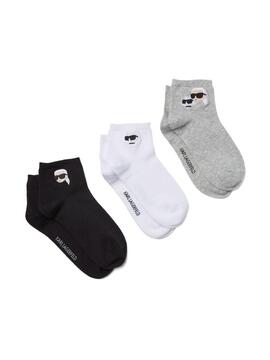 Calcetines Karl Lagerfeld K/Ikon Short Socks 3Pack