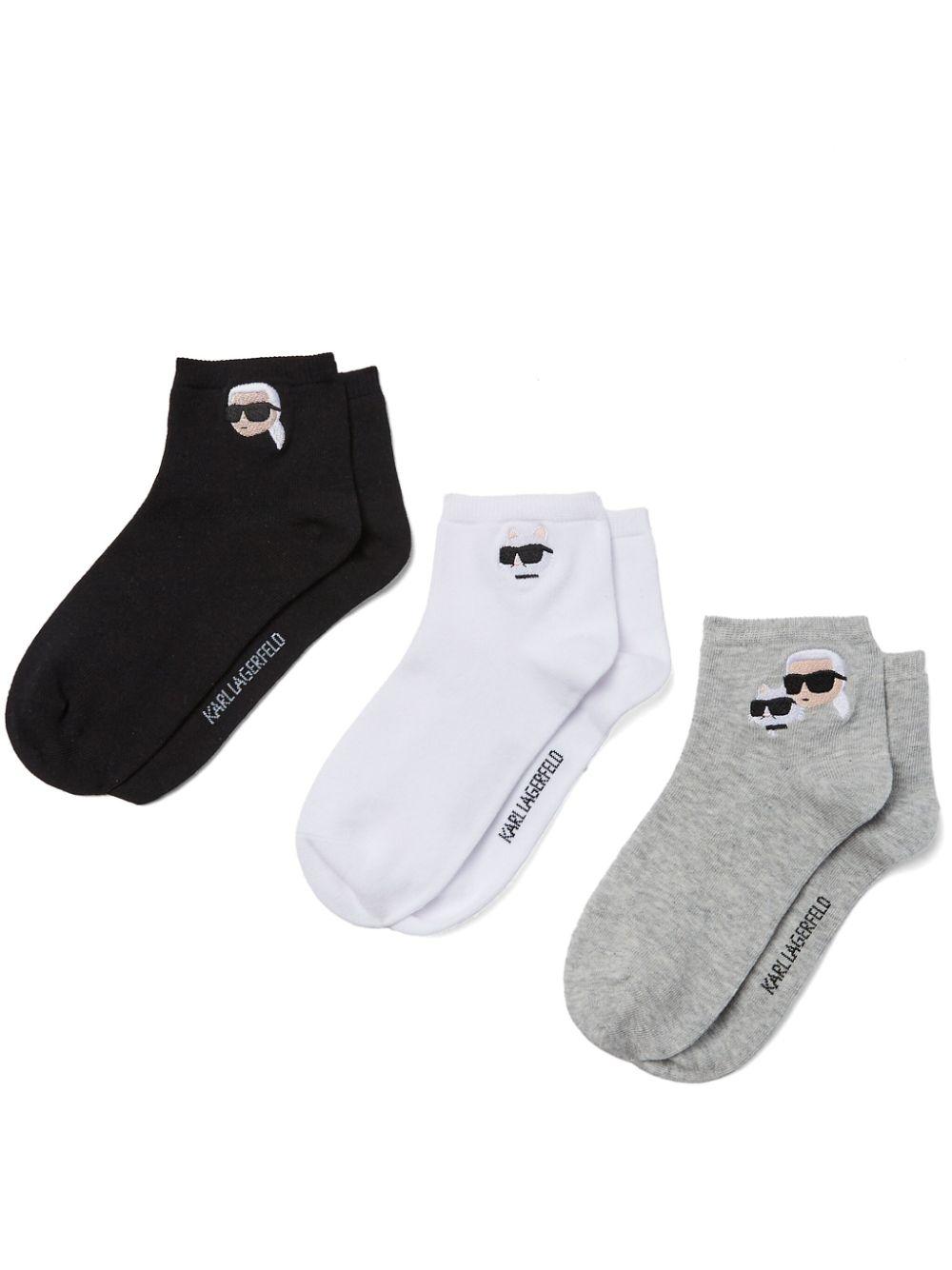 Calcetines Karl Lagerfeld K/Ikon Short Socks 3Pack