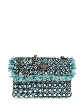 Bolso Kurt Geiger Tweed Mini Kensington Verde