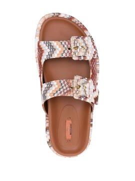 Sandalia Missoni Clea Raschel Wave Marrón