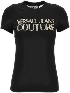 Camiseta Versace Jeans Couture Logo Lentejuelas