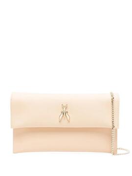 Bolso Patrizia Pepe Fly Clutch Beige