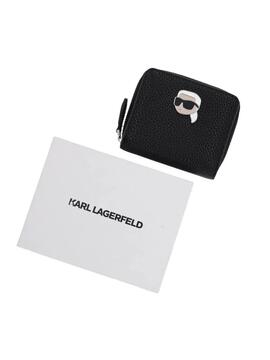 Cartera Karl Lagerfeld Ikon Pebble Negra