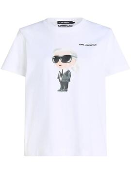 Camiseta Karl Lagerfeld Ikon Aquarelle Blanca