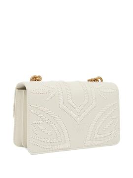 Bolso Pinko Love One Mini Vitello Blanco
