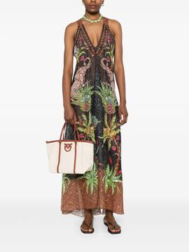 Bolso Pinko Miranda Shopper Classic Marrón