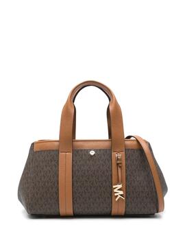 Bolso Michael Kors Romee Satchel Monogram Marrón