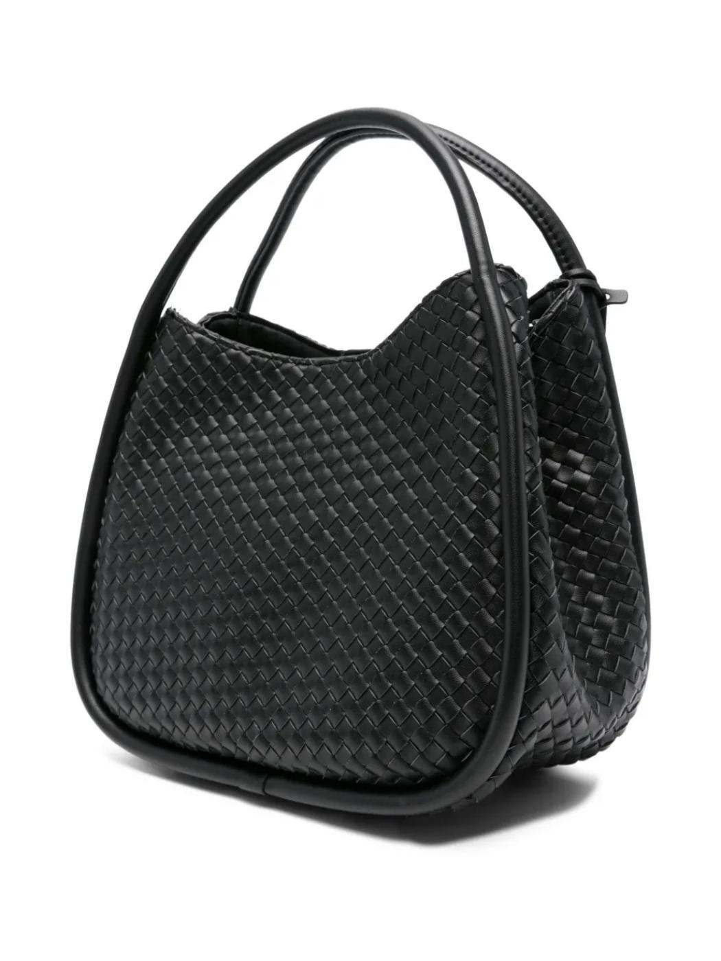 Bolso DKNY Capri Medium Hobo Trenzado Negro