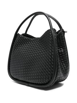 Bolso DKNY Capri Medium Hobo Trenzado Negro