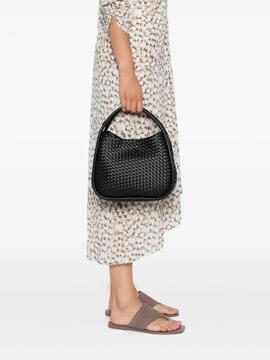 Bolso DKNY Capri Medium Hobo Trenzado Negro