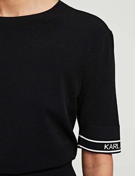 Sudadera Karl Lagerfeld negra S/Slv Puff W/Logo
