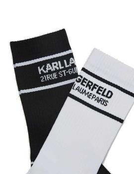 Calcetines Karl Lagerfeld blanco y negro Sport Pack