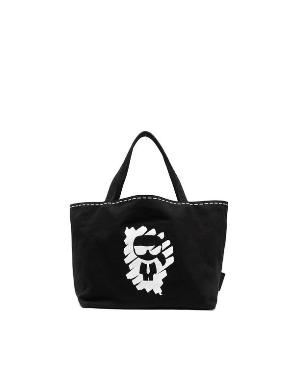 Women's KARL X SMILEY REVERSIBLE CANVAS TOTE by KARL LAGERFELD