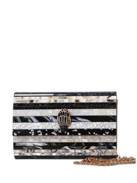 Bolso Kurt Geiger Party Eagle Rayas Blanco y Negro